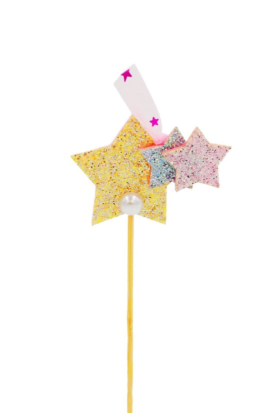 Yellow Three Stars With Lace Cake Topper - TEM IMPORTS™